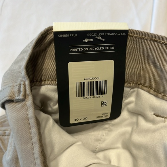 Levi's High Rise Pleated Baggy Trousers in Cobblestone Neutral VARSITY PREP NWT - Picture 14 of 16